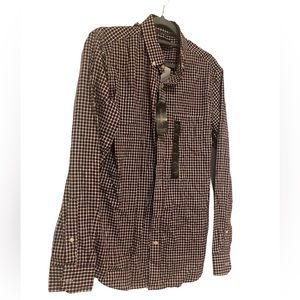 Banana Republic Men Shirt Large Burgundy